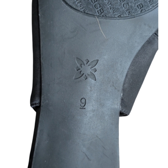 Karl Lagerfeld Fawn Leather Cross Strap Mule Sandals Size 10M Black EUC - Picture 9 of 9